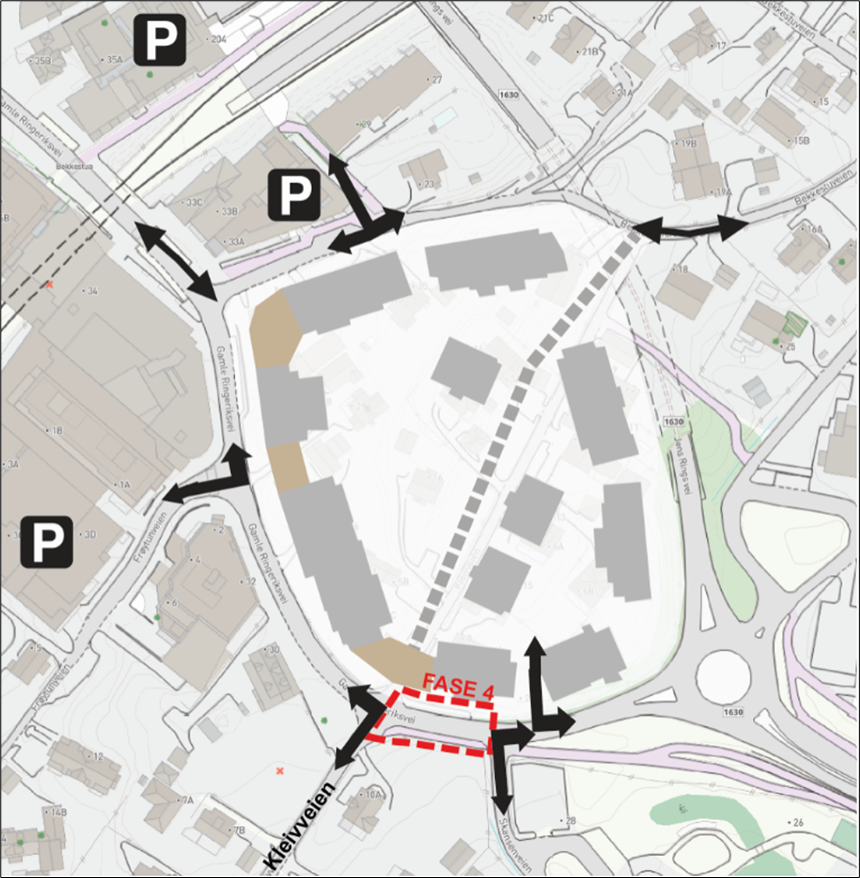 Bekkestua kart over bekkesua øst fase 4