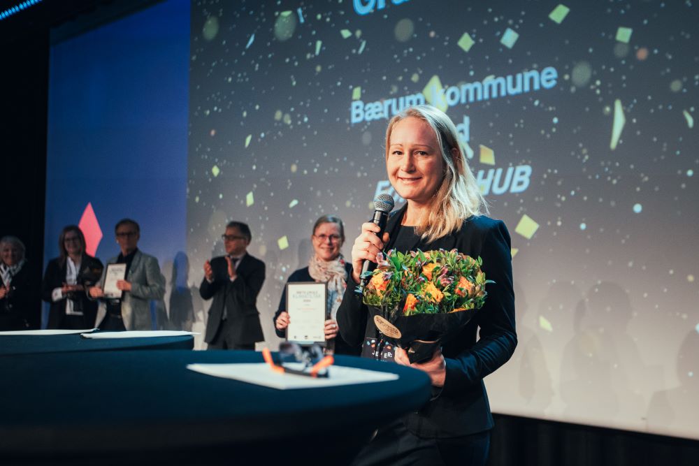 Bilde fra prisutdeling Årets lokale klimatiltak 2024