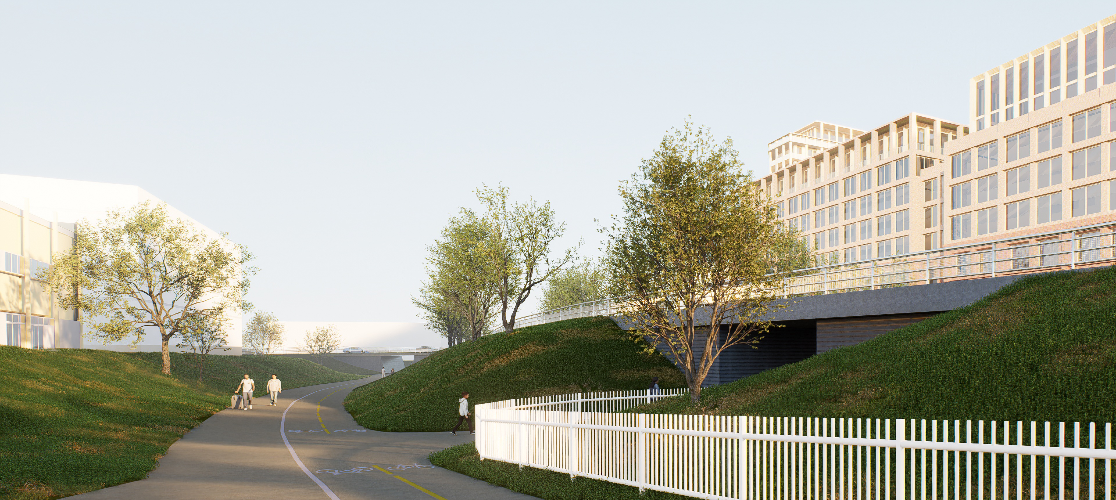 Illustrasjon over dagens løsning med undergang - Asplan Viak