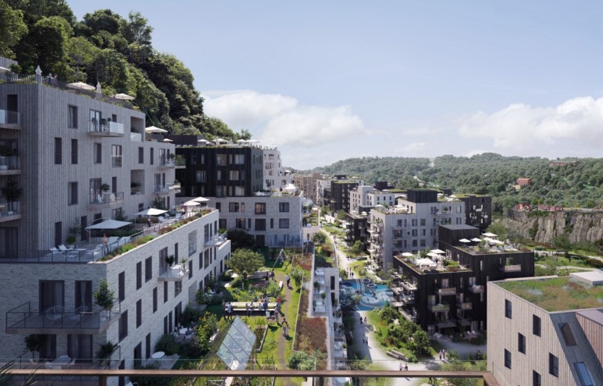 Franzefoss illustrasjon av boligene