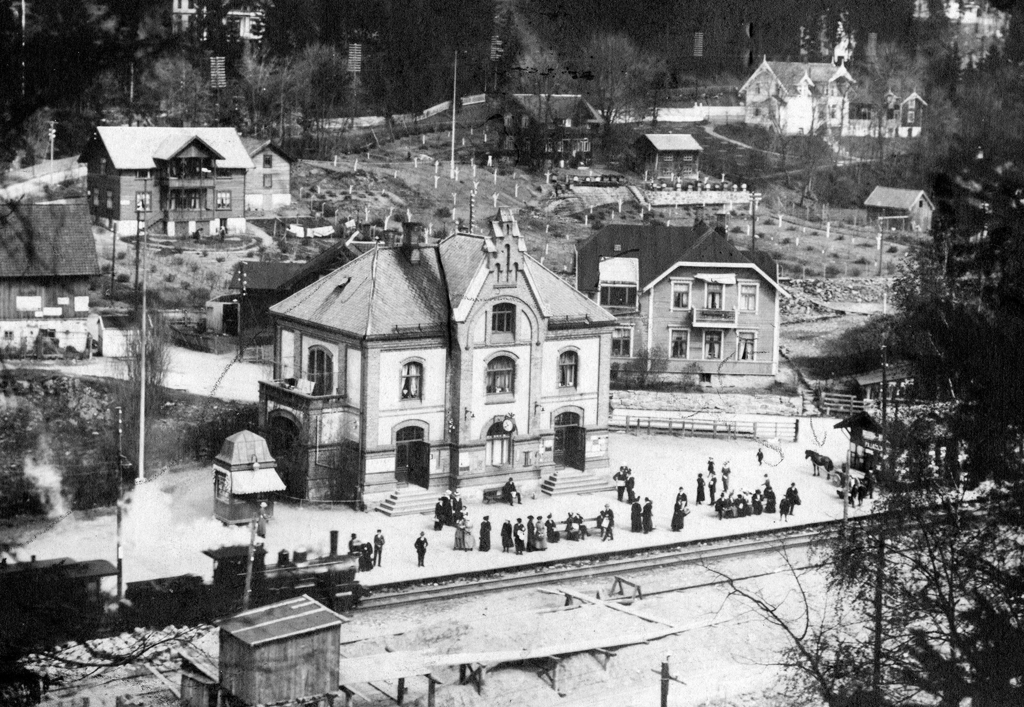 Stabekk sentrum - historisk bilde