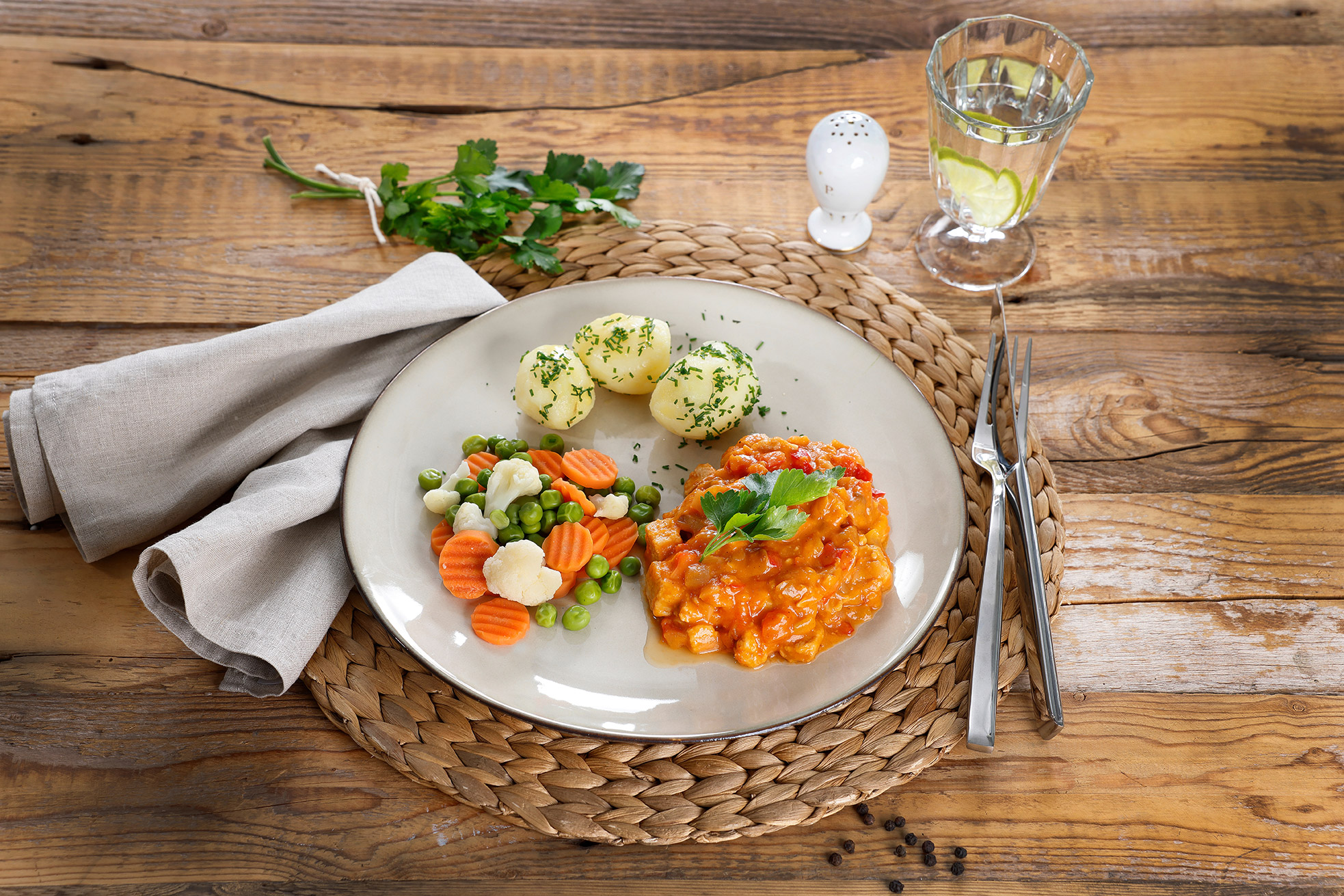 Quorn Stroganoff med grønnsaker og potet - vegetar