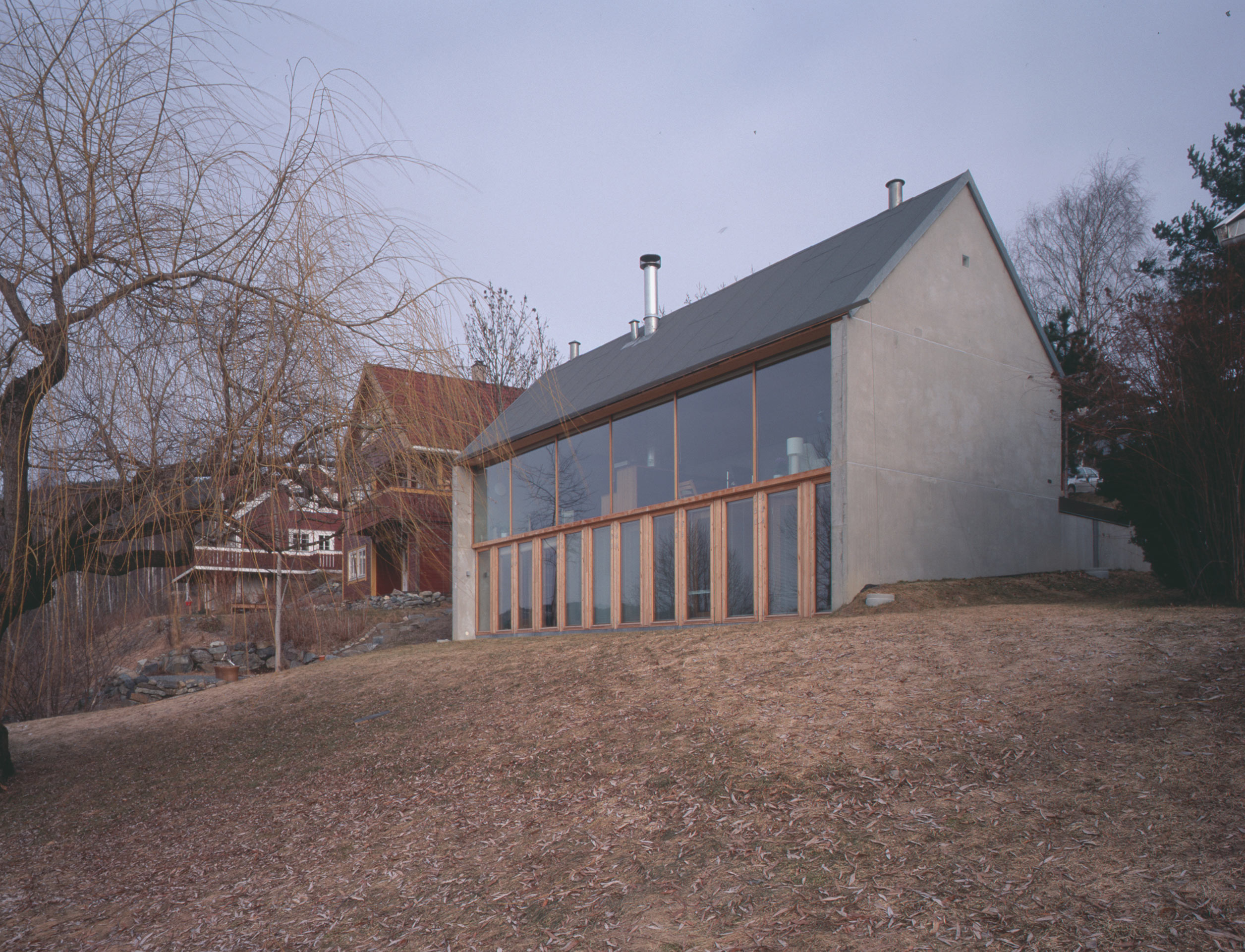 Bolig på Rykkinn tegnet av arkitekt Knut Hjeltnes